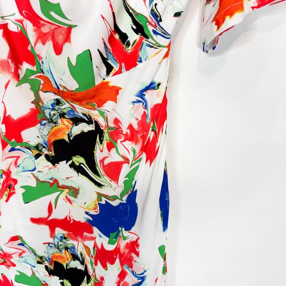 KAREN MILLEN abstract floral draped maxi dress open back 3266 - Picture 9 of 9